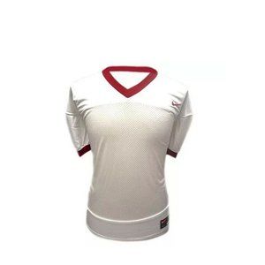Nike Adult Full Force Jersey White Cardinal Trim Cardinal Swoosh V-neck XXL